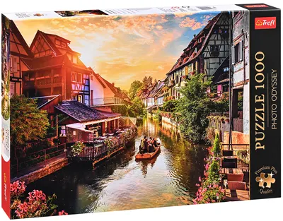 Puzzle Trefl din 1000 de piese - Mica Veneție în Colmar, Franța