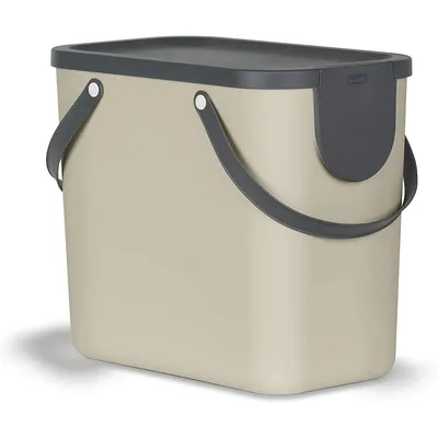 Coș de gunoi maro deschis de reciclat din plastic reciclat 25 l Albula – Rotho