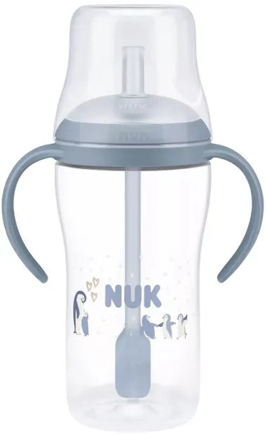 Biberon NUK Perfect Match - Cu pai de silicon, TC, РР, 260 ml, Pinguin