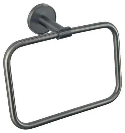 Suport rotund pentru prosoape Inter Ceramic - Lusso, Gun Grey