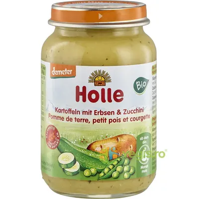 Piure din Mazare si Dovlecei pentru Copii +6 Luni fara Gluten Ecologic/Bio 190g
