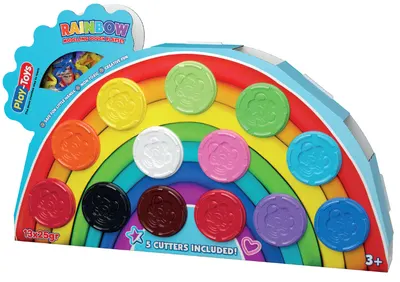 Set cu plastilină Play-Toys - Culorile curcubeului