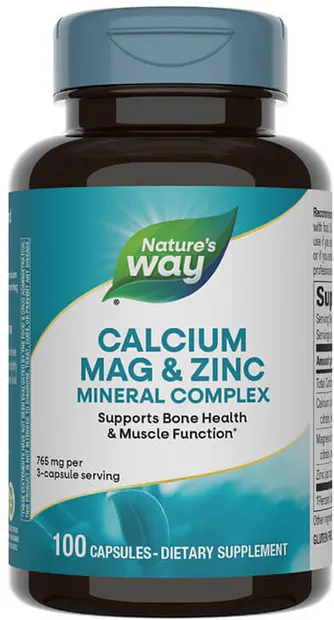 Calcium, Magnesium & Zinc, 100 capsule, Nature's Way