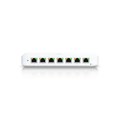 Switch Gigabit Ubiquiti USW-Ultra, 8 porturi, Layer 2, 42 W, 16 Gbit/s, PoE+, cu administrare