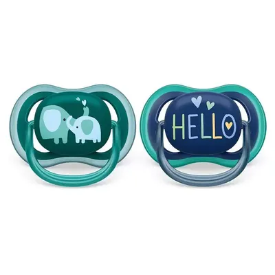 Set 2 suzete Avent din silicon Ultra Air Boy 18 luni+