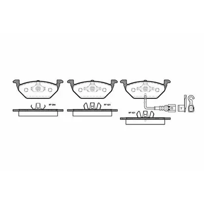 Set placute frana, frana disc REMSA 0633.21