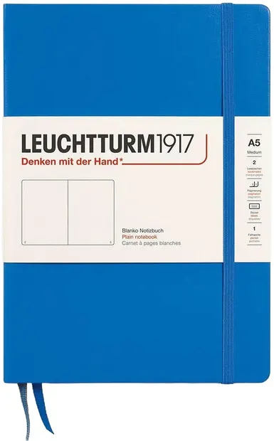 Caiet Leuchtturm1917 New Colours - A5, pagini albe, Sky, coperte rigide
