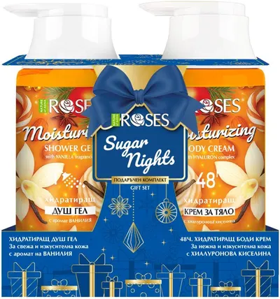 Nature of Agiva Set Sugar Nights - Cremă de corp și Gel de duș, 2 x 300 ml