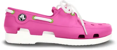 Pantofi Crocs Kids' Beach Line Lace Boat Shoe Roz - Fuchsia