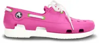 Pantofi Crocs Kids' Beach Line Lace Boat Shoe Roz - Fuchsia