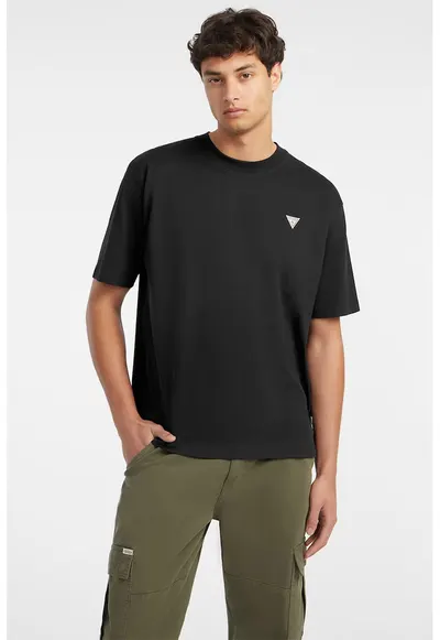 Tricou supradimensionat de bumbac - Negru