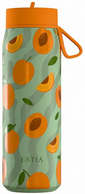 Sticlă termică cu mâner Estia Pulse - Peach Garden, 500 ml