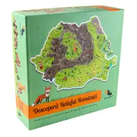 Puzzle Educativ Descopera Relieful Romaniei (limba romana)