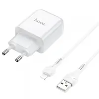 Incarcator Retea cu Cablu Lightning HOCO N2, 10W, 2A, 1 x USB-A, Alb