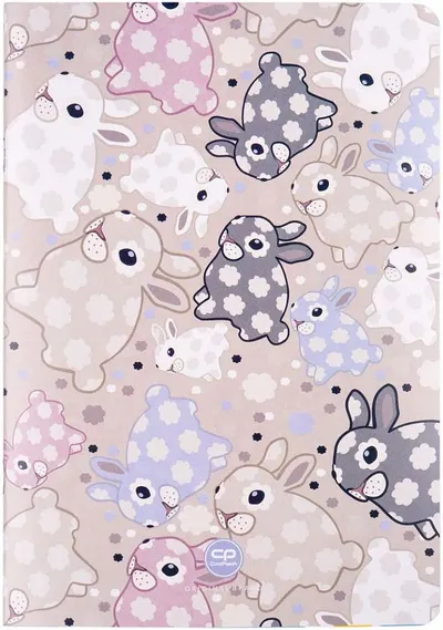 Caiet Cool Pack White Bunny - A5, 32 de coli, rânduri înguste colorate