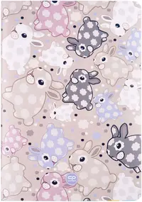 Caiet Cool Pack White Bunny - A5, 32 de coli, rânduri înguste colorate