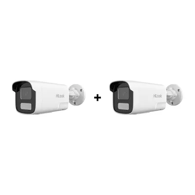 PROMO - Pachet camere supraveghere IP exterior cu iluminare duala Hikvision HiLook Smart Hybrid Light IPC-B420HA-LUF/SL, 2 MP, 4 mm, IR / lumina alba 50 m, microfon / difuzor, detectie persoane/vehicule, PoE, pret redus 50% la al doilea produs
