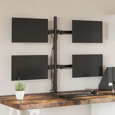 Gossi suport de perete pentru monitor vesa 75/100 mm, negru, otel