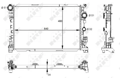 Radiator apa racire motor Mercedes Clasa C (C204), C T-MODEL (S204), C (W204), CLS (C218), CLS SHOOTING BRAKE (X218), E T-MODEL (S212), E (W212), SL (R231), SLK (R172), SLS AMG (C197) 5.5 6.0 6.2 dupa