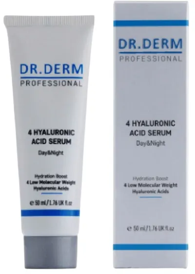 Dr. Derm Ser hidratant cu 4 tipuri de acid hialuronic, 50 ml