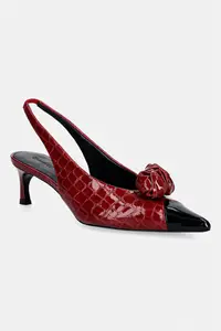 Rotate pantofi cu toc stiletto din piele