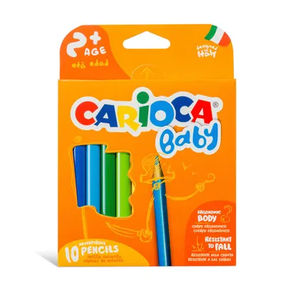 Set 10 creioane colorate, Carioca, Baby Adventurous