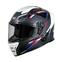 Casca moto integrala, Origine Pista cu bluetooth, culoare gri alb, marime L