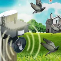 Dispozitiv solar impotriva pasarilor cu detector PIR