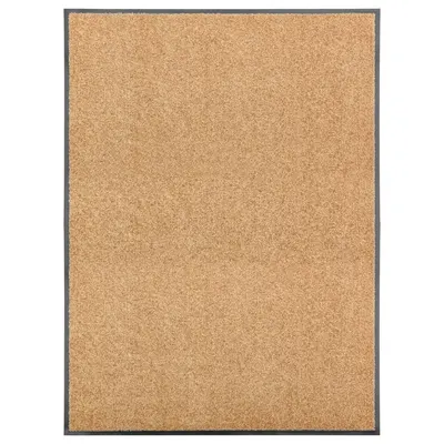 vidaXL Covoraș de ușă lavabil crem 90x120 cm