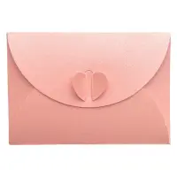 Plicuri hârtie cu închidere în formă de inimă - roz (set 20 buc) 10x7cm - Default Title