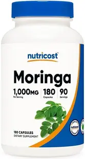 Moringa, 1000 mg, 180 capsule, Nutricost