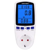 Priza digitala tip contor, Sinotimer, 230V , 16A, 3680W, afisaj W/kWh/V/A/Hz, DDS108L