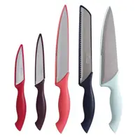 Cutite de Bucatarie, Otel Inoxidabil, Maner Plastic, 5 Bucati, Grunberg