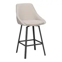 Scaune de bar bej 2 buc. (înălțime șezut 65 cm) Alison – Rowico