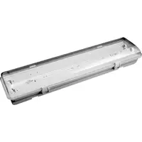 Corp iluminat FIPAD pentru tub 2x0.6m LED T8 G13 IP65 - carcase rezistente pentru hale, ateliere si spatii tehnice