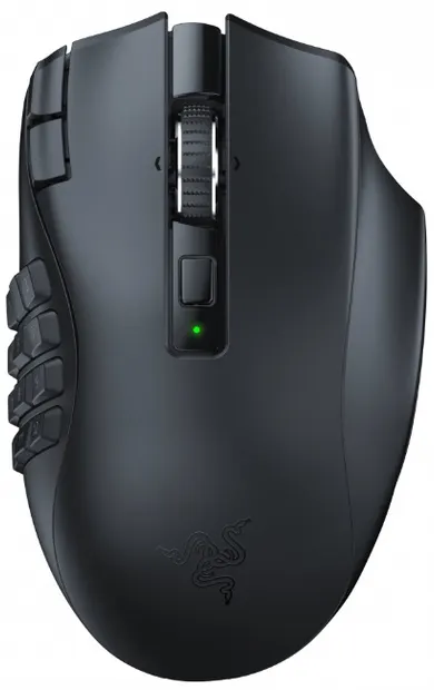 Mouse de gaming Razer - Naga V2 HyperSpeed, optic, wireless, negru