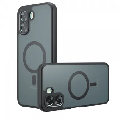 Husa MagSafe pentru Oppo A6k 4G / A6x 4G / A6x, Techsuit, PureFrost, Neagra Satinata