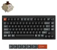 Tastatură mecanică Keychron - V1 Ultra 8K, wireless, Silk POM Brown, RGB, neagră
