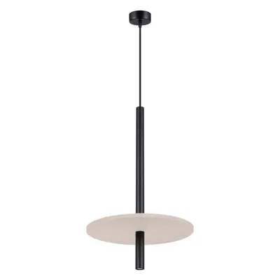 Lustră neagră/bej din metal ø 30 cm Rilu – Sollux