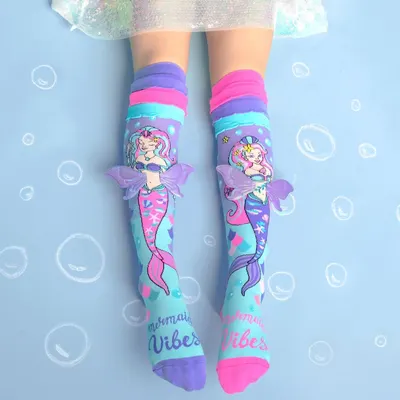 Șosete lungi colorate Madmia pentru fete Mermaid vibes 6-99 ani