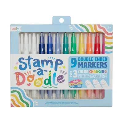 Carioci duble cu stampile Ooly stamp-a-doodle, 12 buc
