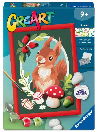 Set de pictură pe numere Ravensburger CreArt - Veveriţă