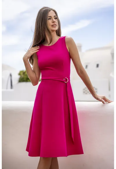 Rochie dama poliester - A633 - Fuchsia