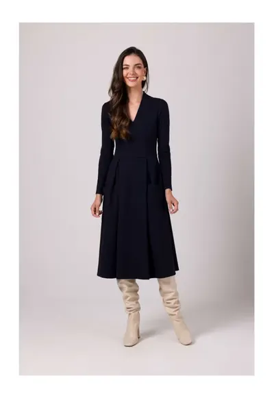 Rochie maxi de dama Colgrellam B266 bleumarin - Albastru inchis