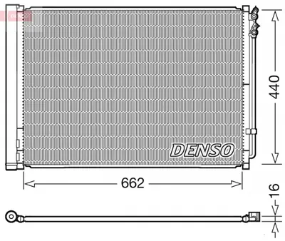 Condensator climatizare (cu uscator) potrivit BMW 5 (F10), 5 (F11), 5 GRAN TURISMO (F07), 6 (F12), 6 (F13), 6 GRAN COUPE (F06), 7 (F01, F02, F03, F04) 2.0D-4.4H 02.08-10.18