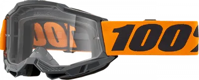 Ochelari cross atv 100% Accuri OTG Orange, lentila transparenta, culoare rama negru