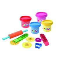 Plastilina 6culori x 110g + 22 unelte modelaj, cutie plastic, Keyroad Baby Line KR972333
