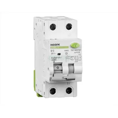 Intrerupator automat cu diferencial RCBO 1P+N, 16A,6kA, tipA, curbaC, 30mA, Noark Ex9BL-N 107646