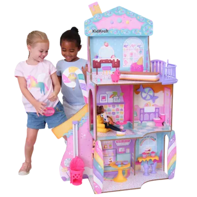 Casuta de joaca din lemn pentru papusi Candy Castle