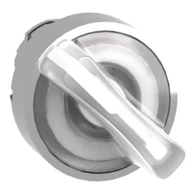 Cap de Selector Iluminat Alb Ø 22, 2 Pozitii, Revenire cu Arc